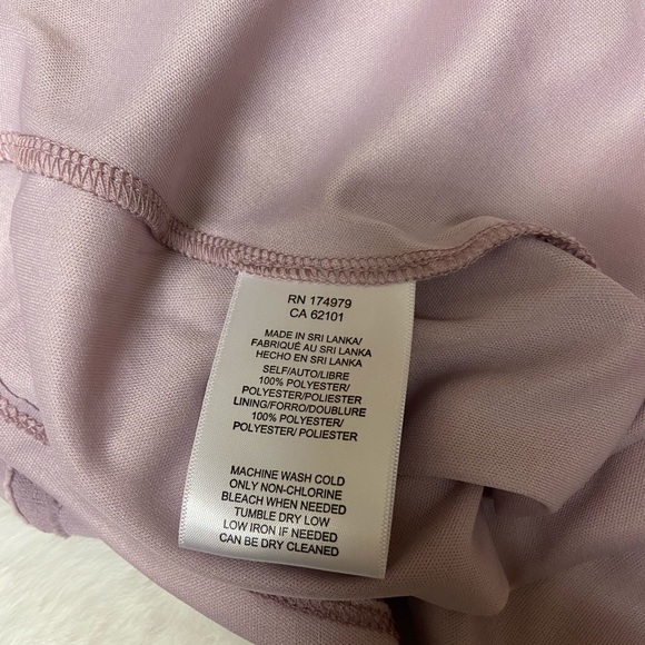 $178 NWT! BCBGMAXAZRIA Lilac Mauve Low Back Pleated Dress  A-line Slip Medium - Picture 8 of 10